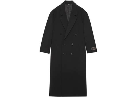 gucci double breasted trench coat men|gucci coat black men's.